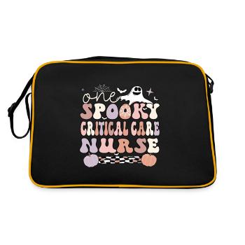 Critical Care Nurse Halloween Critical Care Gifts - Retro Bag - black/gold - Back
