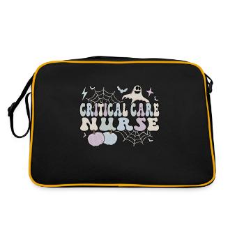 Critical Care Nurse Halloween Critical Care Gifts - Retro Bag - black/gold - Back