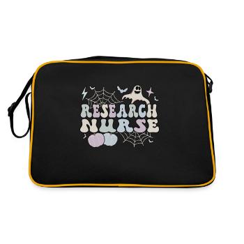 Research Nurse Clinical Research Nursing Halloween - Retro Bag - black/gold - Back