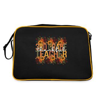 3rd Grade Teacher Thanksgiving Third Grade Teacher - Retro Bag - black/gold - Back