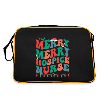 Hospice Infirmière Noël Hospice Soins infirmiers Cadeaux de Noël - Sac Retro - noir/or - Dos