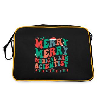 Medical Lab Scientist Christmas Medical Lab Xmas - Retro Tasche - Schwarz/Gold - Hinten