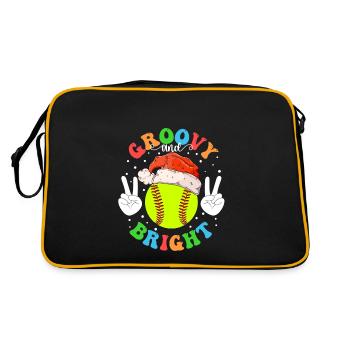 Cadeau de Noël de joueur de softball de Noël de softball - Sac Retro - noir/or - Dos