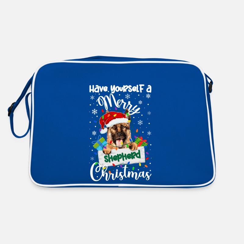 German Shepherd Christmas German Shepherd Xmas Retro Tasche