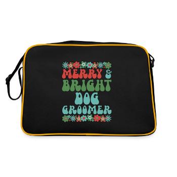 Toiletteur pour chiens Cadeaux de Noël de Noël - Sac Retro - noir/or - Dos