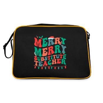Professeur suppléant Noël Sous-enseignant Noël Noël - Sac Retro - noir/or - Dos