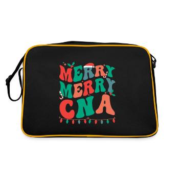 Certified Nursing Assistant Christmas CNA Xmas - Retro Tasche - Schwarz/Gold - Hinten