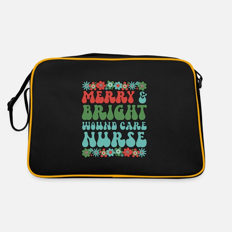 Wound Care Nurse Christmas RN Wound Nursing Xmas Retro Bag