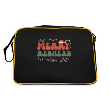 Redhead Ginger Christmas Red-Haired Redhead Xmas - Retro Bag - black/gold - Back