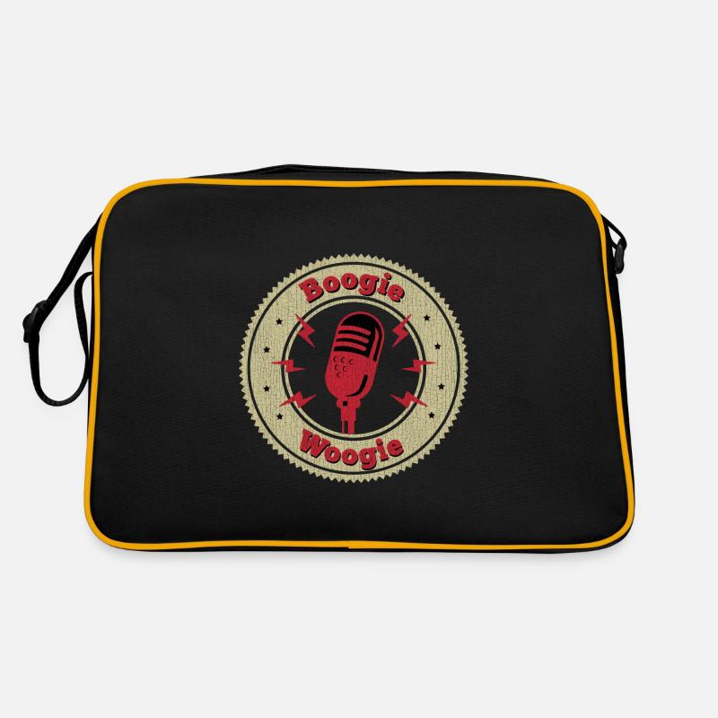 Boogie Woogie Vintage Mikrofon Geschenk Retro Tasche