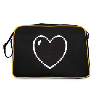 Cadeau Heart Pixel Gamer - Sac Retro - noir/or - Dos