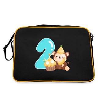 2ème anniversaire - Sac Retro - noir/or - Dos