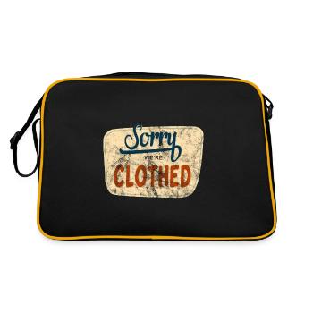 Sorry We Are Clothed - Retro Bag - black/gold - Back