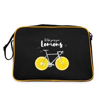 If life gives you lemons roadbike design - Retro Bag - black/gold - Back