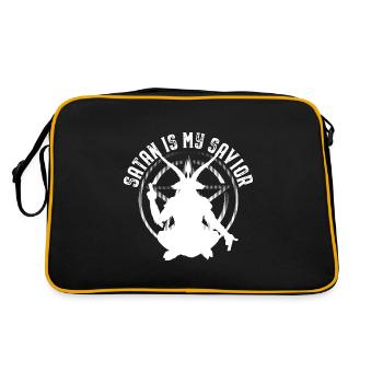 Pentagram | Satanism Satanist Witchcraft Gift - Retro Bag - black/gold - Back