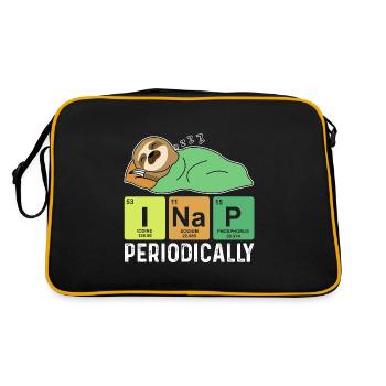 I take a nap regularly, funny nick - Retro Bag - black/gold - Back