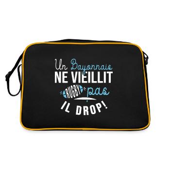 Ruby bayonne anniversaire supporter bayonnais - Sac Retro - noir/or - Dos