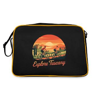 Explorez la Toscane Italie Vélo Gravel Toscane - Sac Retro - noir/or - Dos