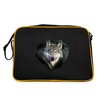 Wolf Love - Retro Bag - black/gold - Back