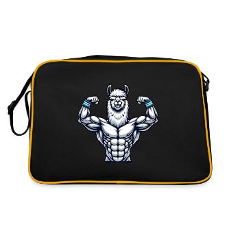 lama alpaga fort musculaire fitness bodybuilder - Sac Retro - noir/or - Dos