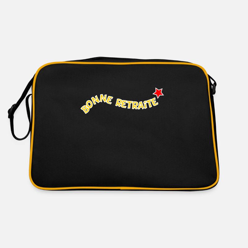 RETRAITE. BONNE RETRAITE. JOYEUSE RETRAITE - Sac Retro - noir/or