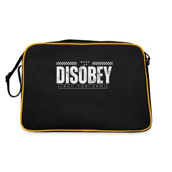 UNGEHORSAM - SIE LEBEN - Retro Tasche - Schwarz/Gold - Hinten