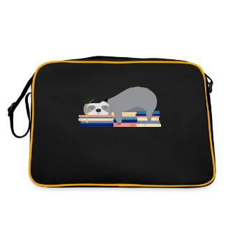 Paresseux dormant avec chapeau après la remise - Sac Retro - noir/or - Dos