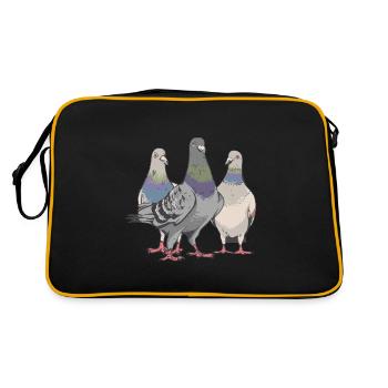 Colombophiles Colombophiles Pigeons voyageurs Oiseaux Élevage de pigeons - Sac Retro - noir/or - Dos