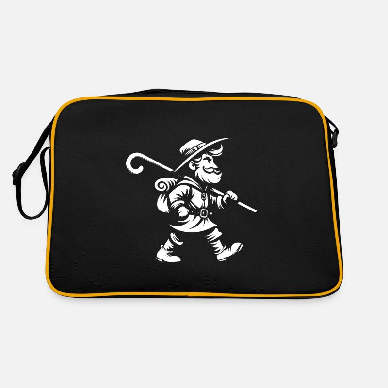 Funny hiker comic design – nature with fun Retro Bag