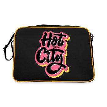 Sommerhitze - Retro Tasche - Schwarz/Gold - Hinten