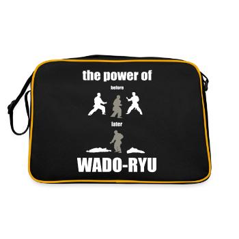 Wado-Ryu, Chemin de l’Ami - Karaté T Shirt - Sac Retro - noir/or - Dos