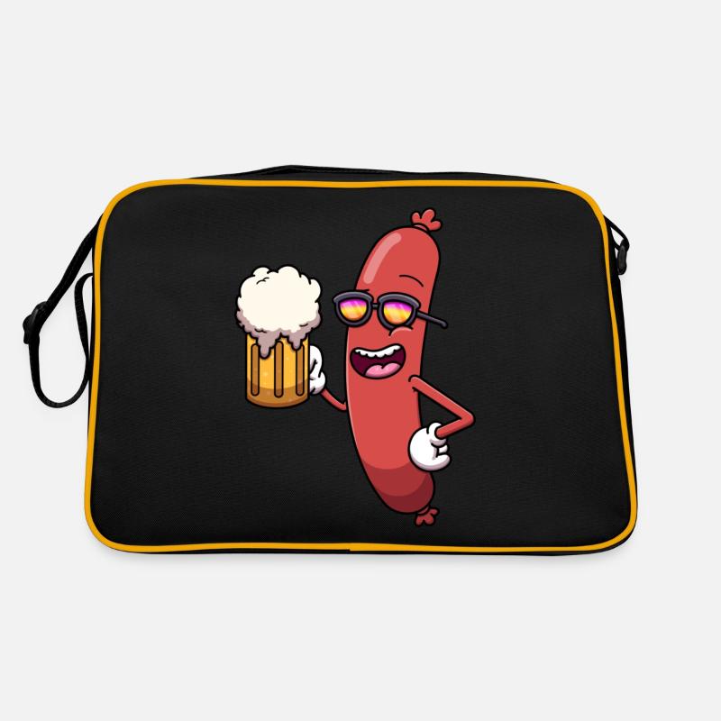 Cool Sausage With Beer Retro Bag