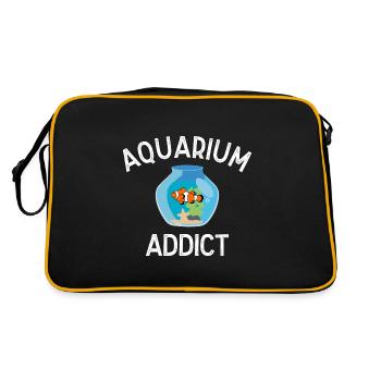 Aquarium addict aquaristic fish nemo gift - Retro Bag - black/gold - Back