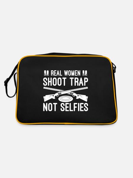 Trapschießen - Retro Tasche - Schwarz/Gold