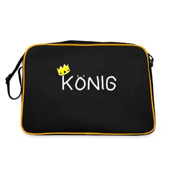 König - Retro Tasche - Schwarz/Gold - Hinten