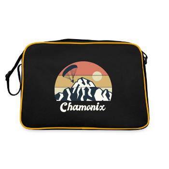 Paragliding Chamonix Mont Blanc - Retro Bag - black/gold - Back