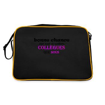 idée cadeau départ métier ou profession - Sac Retro - noir/or - Dos