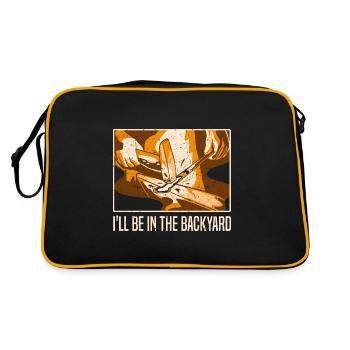 Blacksmith Gift Ideas | Forging Craft Anvil - Retro Bag - black/gold - Back