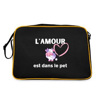 l'amour est dans le pet - Sac Retro - noir/or - Dos