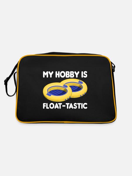 Rafting Wassersport - Retro Tasche - Schwarz/Gold - Hinten