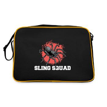Tarantula Spinne | Haustiere Tarantulas Geschenke - Retro Tasche - Schwarz/Gold - Hinten