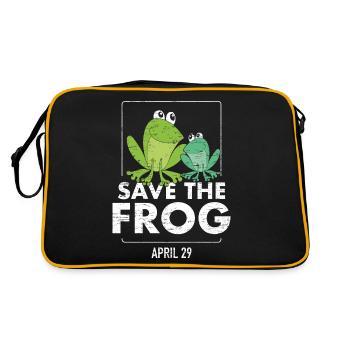 Sauve le monde de grenouilles jour - Sac Retro - noir/or - Dos