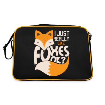 J'aime vraiment les renards, ok? - Propriétaire d'un fan de Fox - Sac Retro - noir/or - Dos