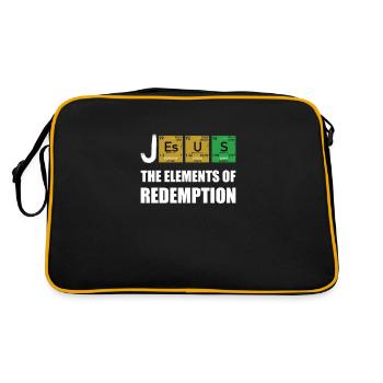 Déclaration de nerd drôle chrétien - Sac Retro - noir/or - Dos