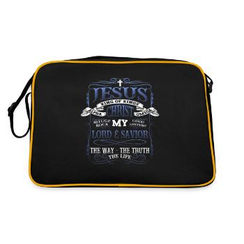 Jésus-Christ Chemise Verset de la Bible Je suis le chemin - Sac Retro - noir/or - Dos