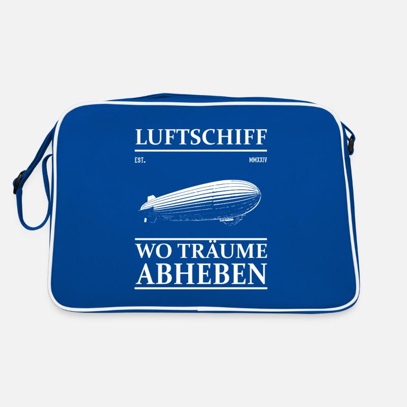 Zeppelin Luftschiffe Design, wo Träume Abheben Retro Tasche