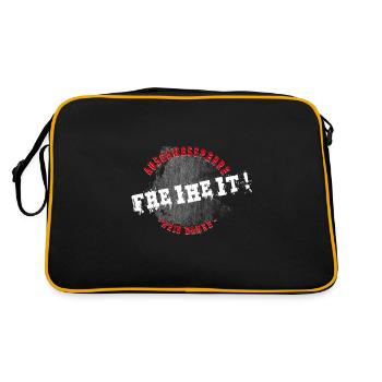 PROTEST GEGEN AUSGANGSSPERRE - Retro Tasche - Schwarz/Gold - Hinten