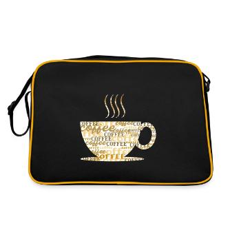 Coffee Cup Coffee Drink Saying Coffee Lovers - Retro Bag - black/gold - Back