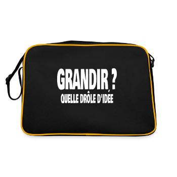 grandir ? quelle drôle d'idée - Sac Retro - noir/or - Dos