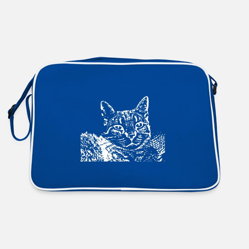 Chat Blanc Blanc Chats Sac Retro